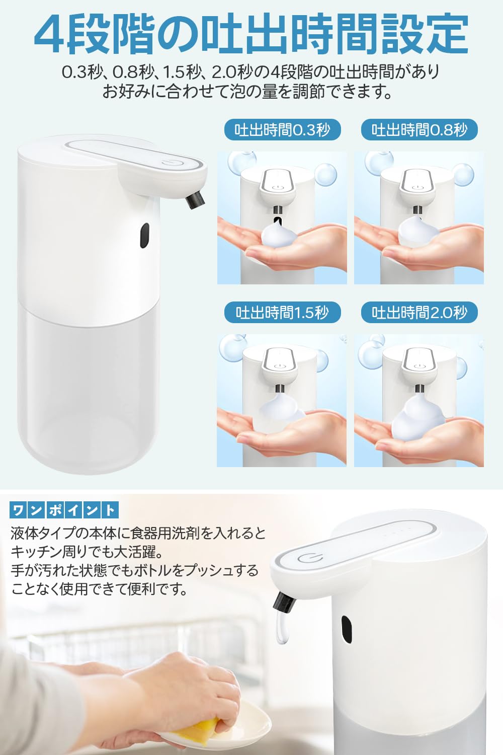 Amazon｜[ディスペンサー研究室] ディスペンサー ソープディスペンサー