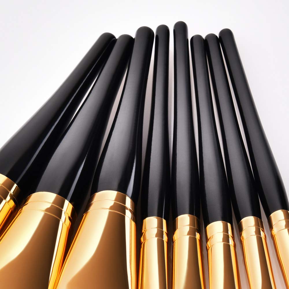 Pinselset Make-up Puder Lidschatten Foundation Kosmetik 8PCS Pinsel Gesichtspinsel Makeup Foundation, Schwarz