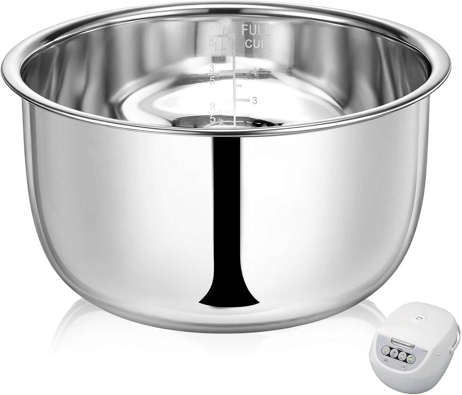 Baderke Replacement Rice Cooker 304 Stainless Steel 5.5 Cup Inner Pot Compatible with Tiger JBV-A10U Pot, Non-stick Inner Bowl, Durable Pots for Multi-cookers, Easy to Clean and Dishwasher Safe
