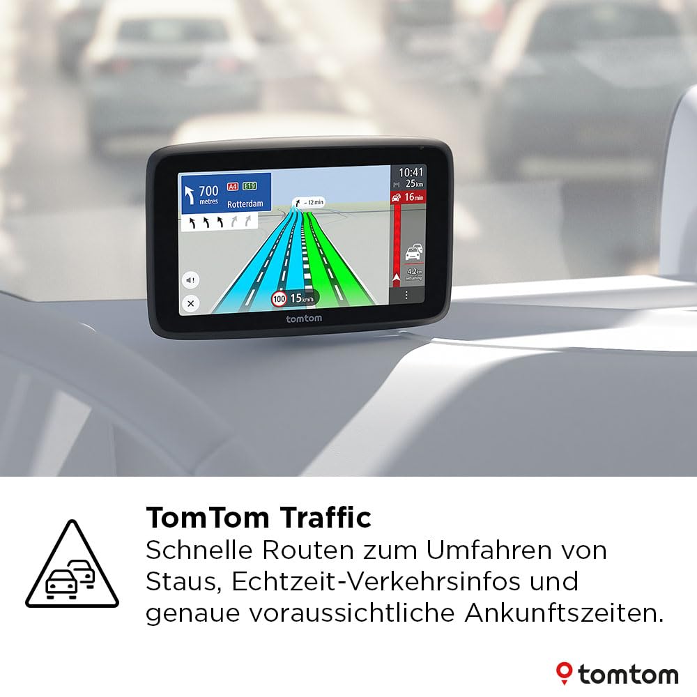 TomTom LKW-Navi GO Professional 2. Generation (6" großer kapazitiver Touchscreen mit Karten von Europa und Echtzeit-Verkehrsinformationen, speziell für LKW, Transporter, Busse und große Fahrzeuge)