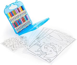 Crayola Color Wonder Mess Free Coloring Kit (50+ Pcs), Includes Carrying Case, Mess Free Markers, Stickers, Coloring Pages, 3+