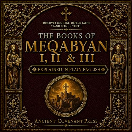 Diseño de la portada del título The Books of Meqabyan I, II & III Explained in Plain English