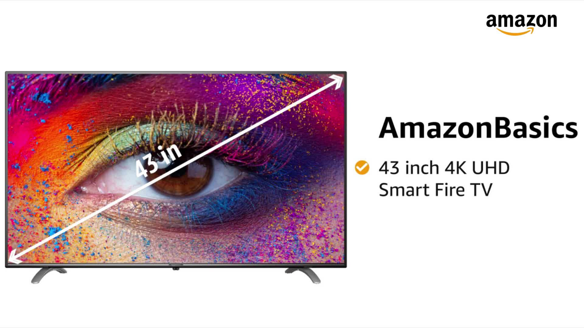 AmazonBasics Fire TV Edition 4K Ultra HD Smart LED