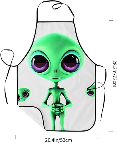 Miniatura 10 de RLDOBOFE Delantal impermeable ajustable babero con 2 bolsillos verde naturaleza delantales de cocina para mujeres y hombres, baberos de chef para