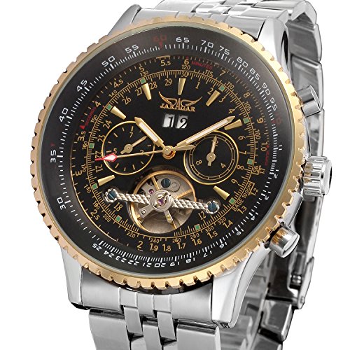 Forsining A6V85M8G9 Men'S Self Winding Waterproof Automatic Stainless Steel Skeleton Tourbillon Calendar Wrist Watch thumb #2