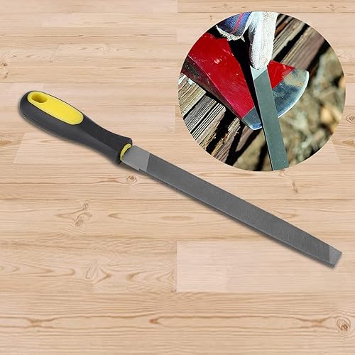 Miniatura 2 de Lima plana de 8 pulgadas, hoja lisa con mango ergonómico, herramienta de carbono T12, afilado de archivos de metal para taladros y todos los bordes,