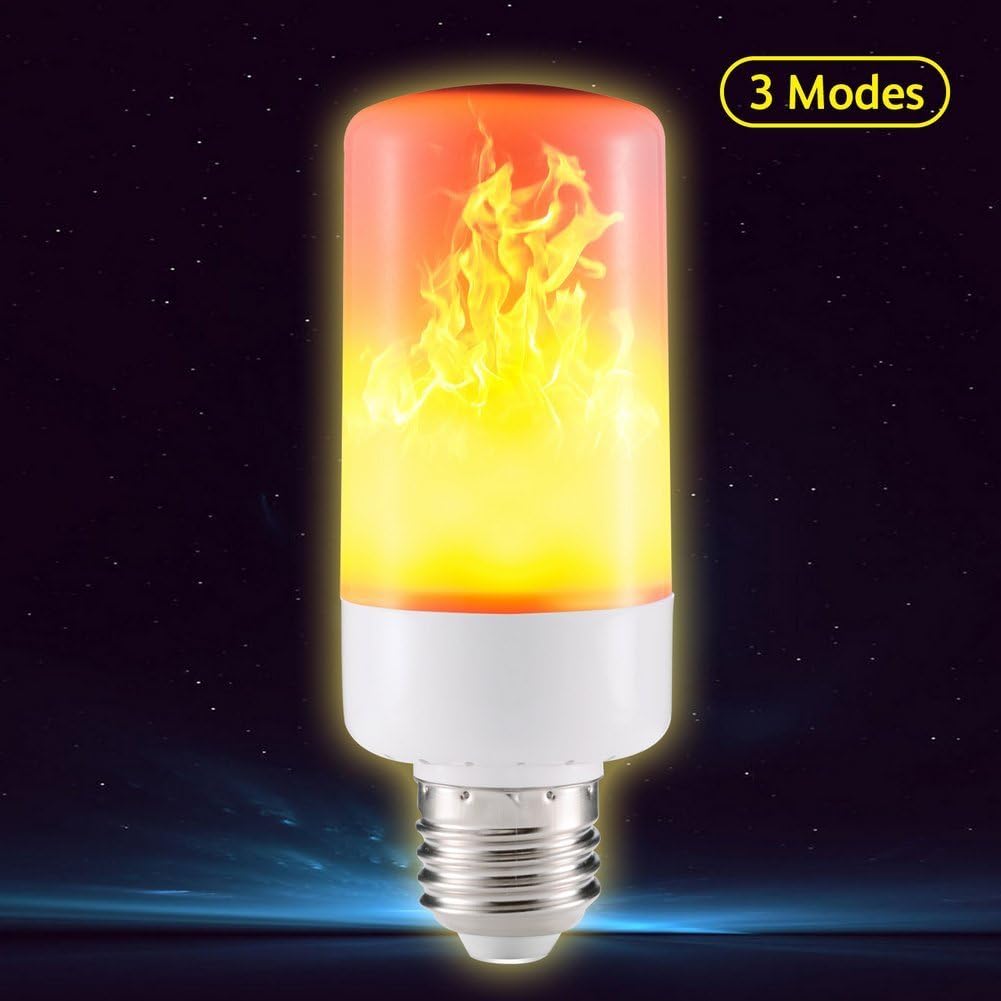 Winterfi LED Flame Effect Fire E27 Light Bulb, 3 Modes Creative with Flickering Emulation Lamps, Simulated Nature Fire in Antique Lantern Atmosphere for Restaurant/Hotel/Bars/Home Decoration/Party
