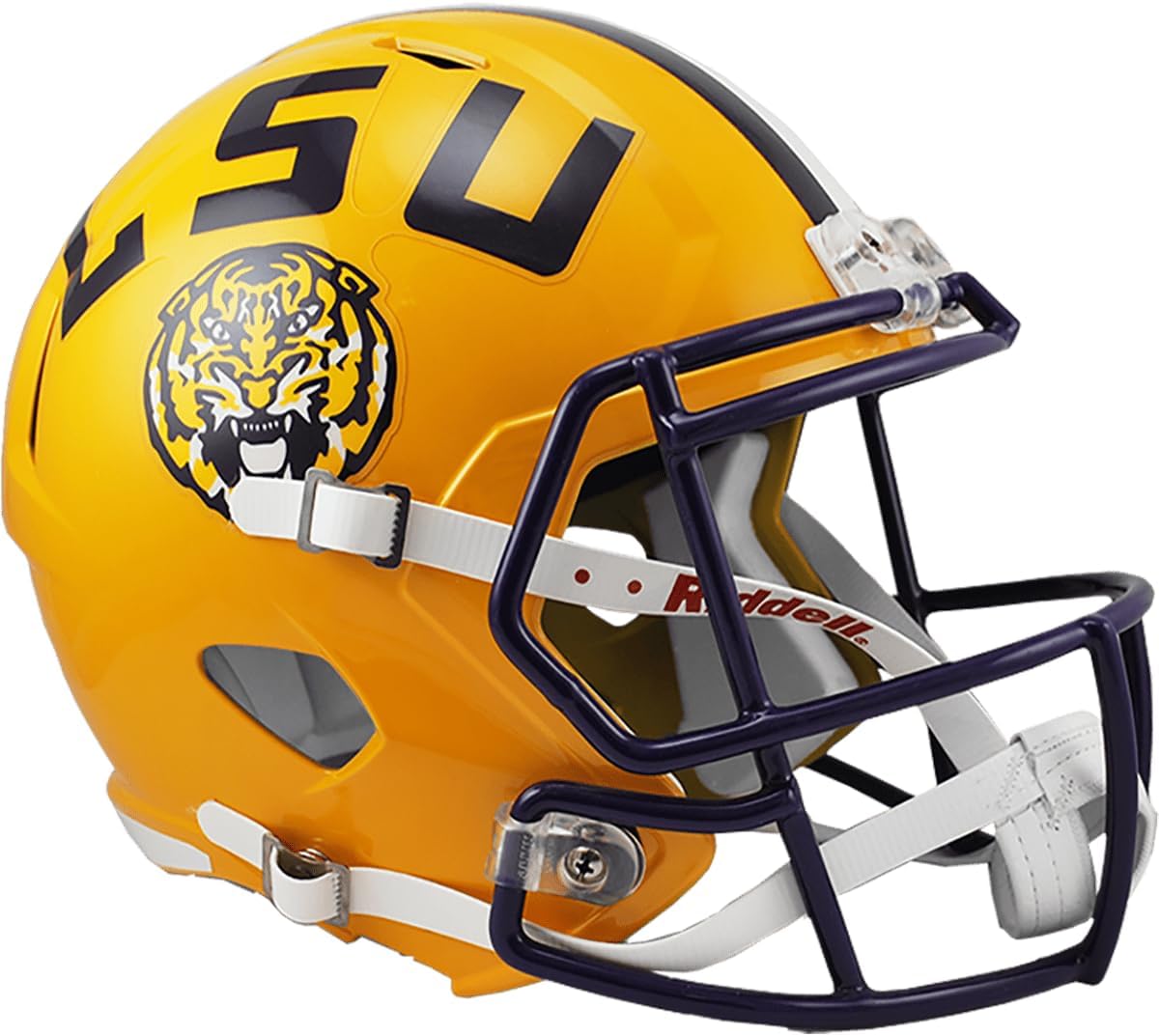 NCAA LSU Tigers Full Size Speed Replica Helmet, Yellow, Medium