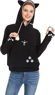 Kei Tomlison Unisex Big Pouch Hoodie Long Sleeve Fleece Pet Cat Dog Holder Carrier Pullover Sweatshirt