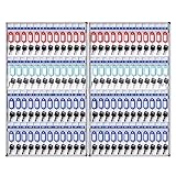 Caja fuerte de metal montada en la pared con cerradura de 180 llaves para gestión segura de propiedades y concesionarios de automóviles (color: 96)