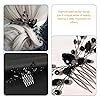 minkissy Accessoires de cheveux en cristal noir peignes pour femmes Barrettes à cheveux pour femmes Accessoires de cheveux pour peignes décoratifs Vintage Ornement Alliage Mariage Demoiselle d'honneur #4