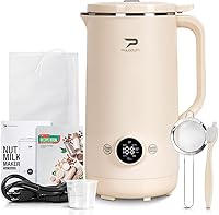 Puldoum 8-in-1 Nut Milk Maker 800ml: Soy, Almond, Oat Milk, Juices, Soups, Baby Food with Self-Clean & 18-Hour Delay Start