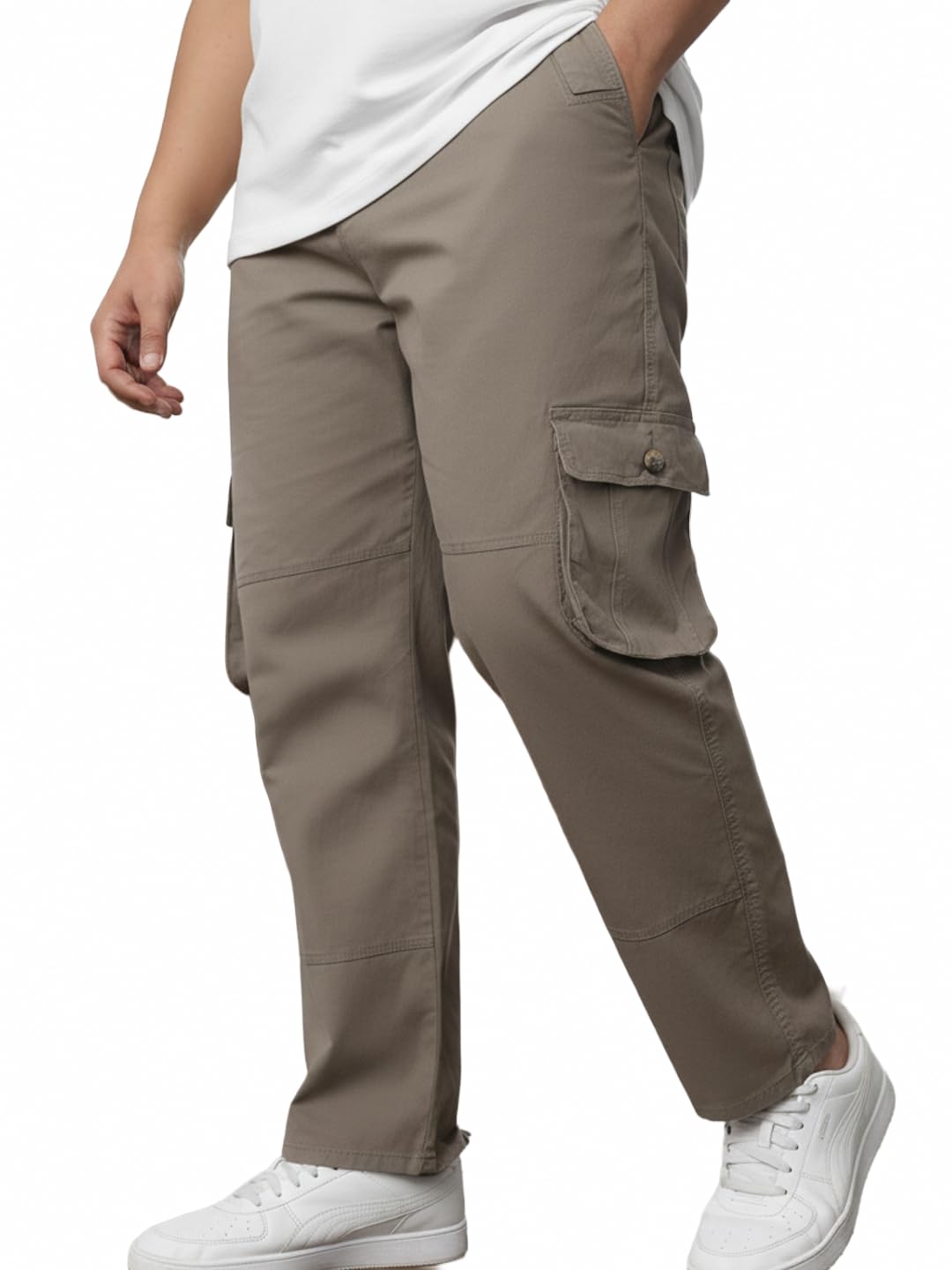 urbano plus Men's Regular Fit Mid Rise Cargo Pant-picture-20