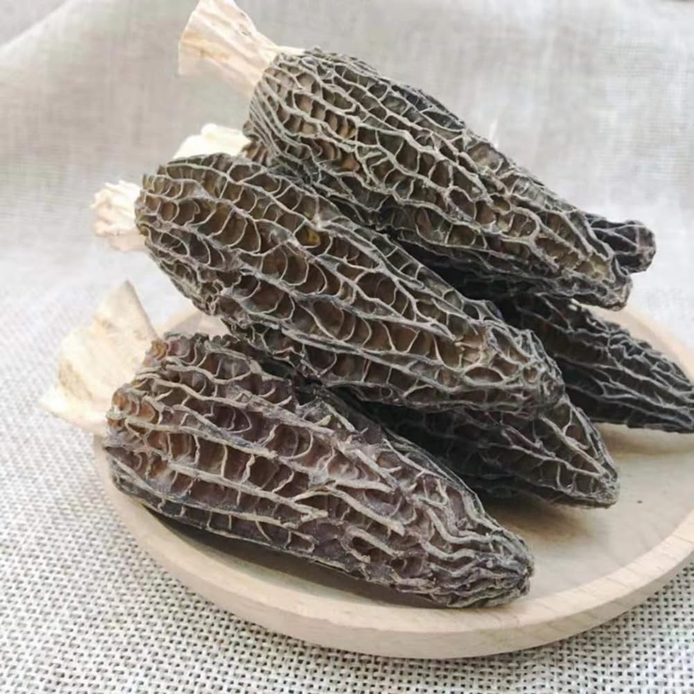 Natural Organic Wild Morchella Mushrooms,Morel,Morchella Deliciosa Fr,Kosher,Non-GMO,Gluten-Free,Vegetarianism,Naturally Sun Dried. (100 Gram)