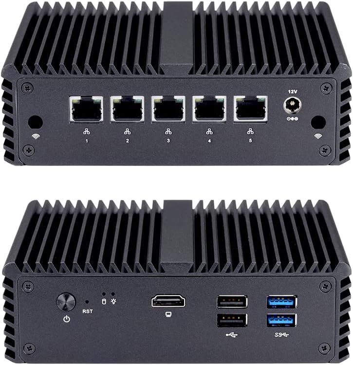 Q750G5-S08 Intel Gemini Lake Celeron J4125 Quad Core 5 LAN I225-V B3 Min Router for Home/Office/Government/School/Hotel,8G RAM 32G SSD