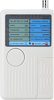 Network Cable Tester, RJ45 / RJ11 / USB/BNC Network Tester 4-in-1 LAN Cable Tracker Detector Portable RJ11 RJ45 Wire Tester Tracker Line Finder