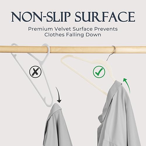 Miniatura 128 de HOUSE DAY - Perchas de terciopelo antideslizantes para trajes (60 unidades)