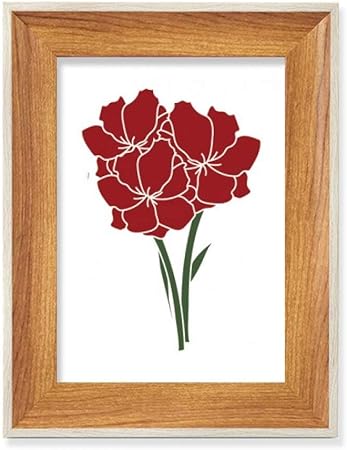 Amazon 植物のカーネーションの花の植物の葉 デスクトップ木製フォトフレームディスプレイアート絵画セット フォトフレーム 通販