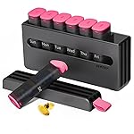 Weekly Pill Organizer 2 Times a Day - Am Pm Pill Box 7 Day, Large Twice Medicine Pill Case for Daily Medication, Vitamins, Fish Oils, Supplements Portable Week Pill Holder Container, Rose Pink