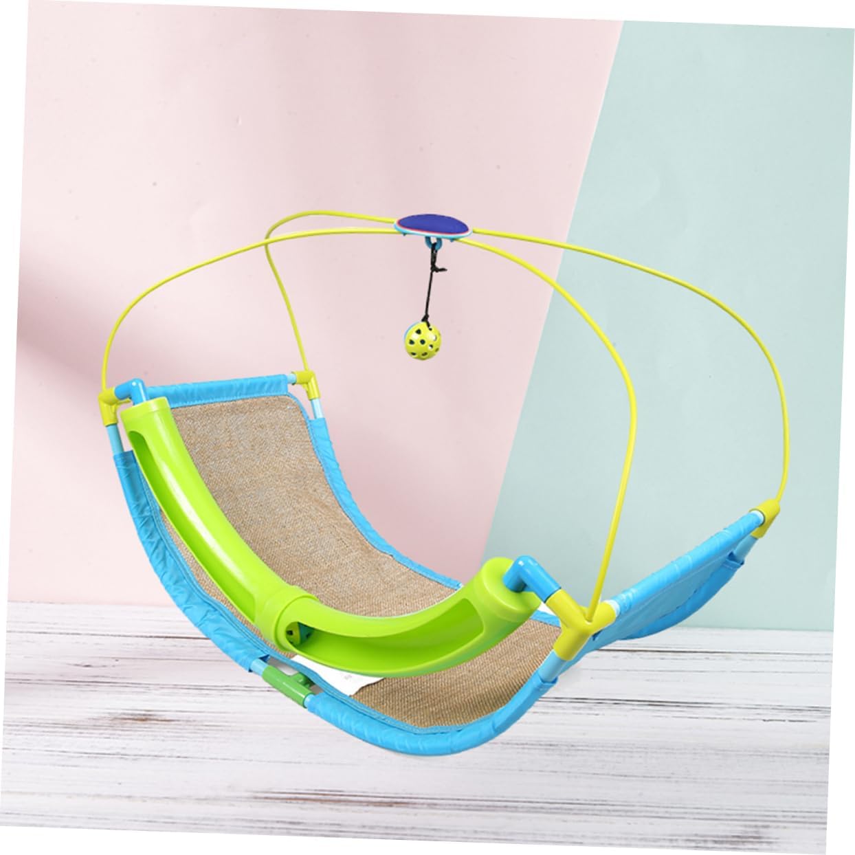 VICASKY Cat Hammock Bed with Small Bell Stylish Pet Hanging Bed Cushion for Cats and Kittens for High Places Easy to Store and Use as Chair Cradle