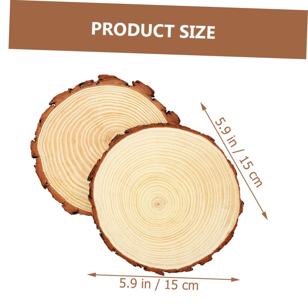 Dischi di Legno Rotondi Non Finiti 5 Pezzi per Pittura DIY