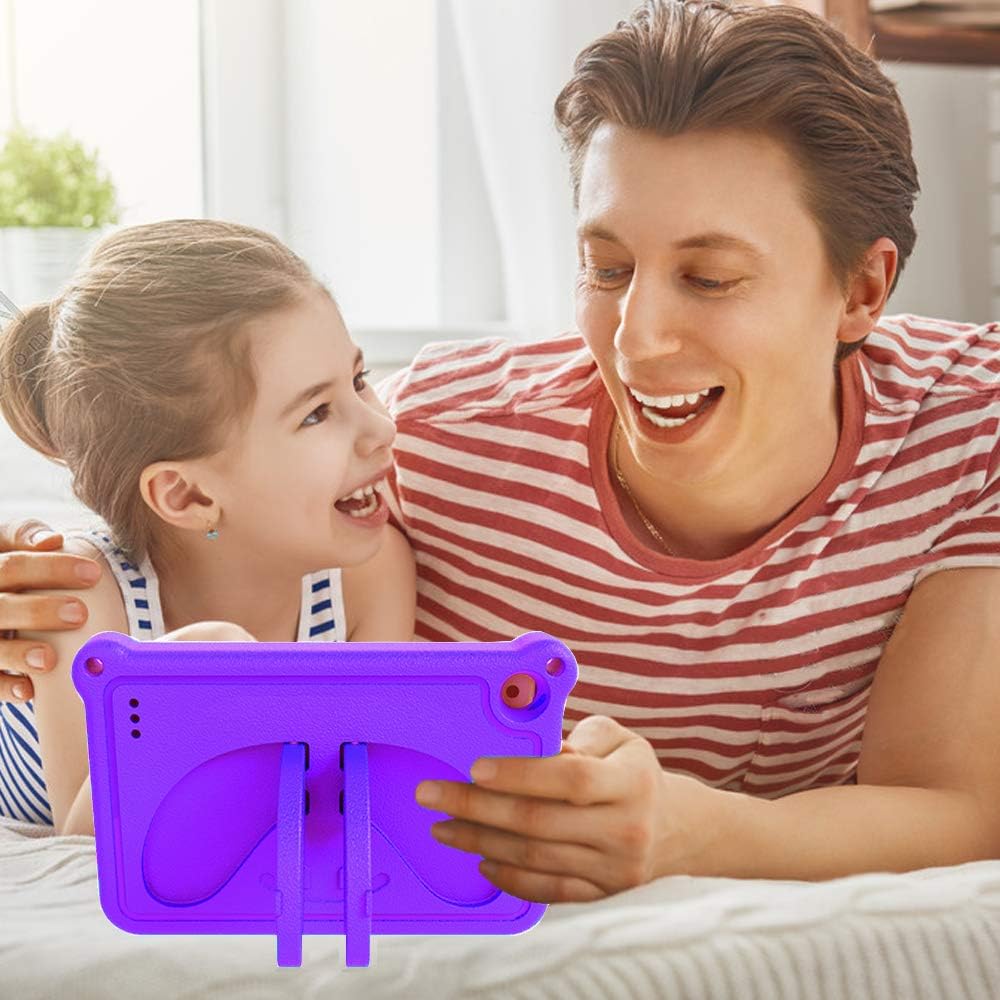 Case for Tablet 7 inch, Riaour Cover Case for Kids, Kid -Proof Light Weight Shock Proof Handle Stand Kids Case for 7 inch Tablet (7th/9th Generation, Compatible with 2019&2017Release)(Purple)