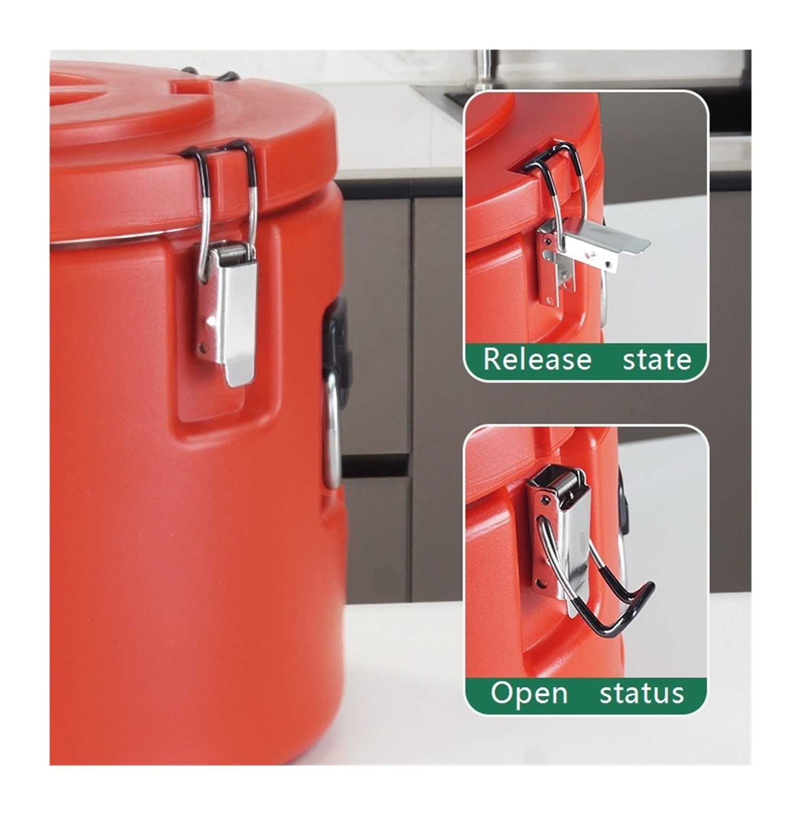 Seau isolé for Boissons Chaudes et Froides, 2 pièces, Commercial Seau a glacon | Récipient alimentaire isolé scellé et étanche for le restaurant
