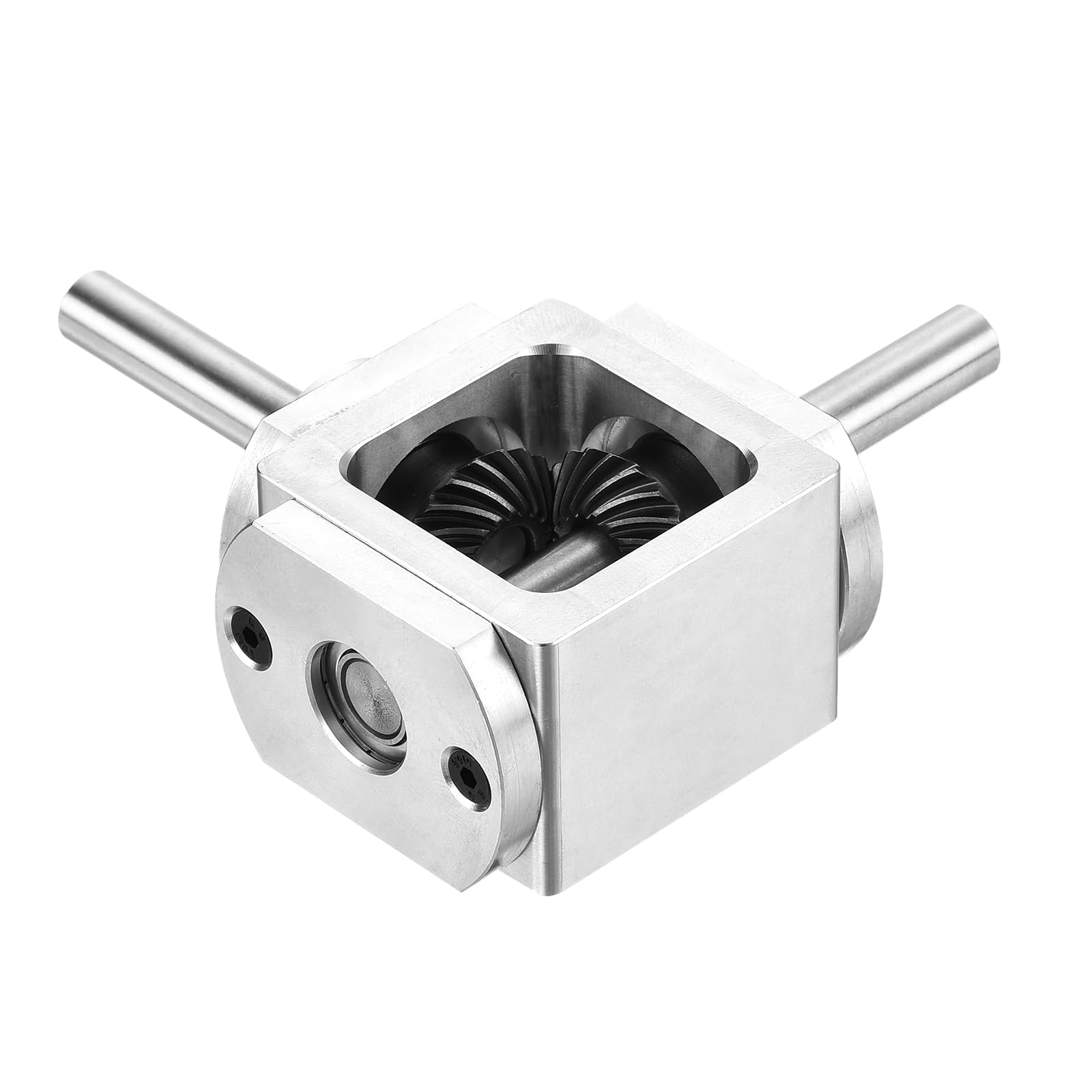 QUARKZMAN Scatola Ingranaggi 90 Gradi Angolo Retto Scatola Ingranaggi Conica 1:1 Singolo Albero Uscita 1 Modulo 20 Denti Ingranaggio Conico DIY Semplice Albero 8mm, 84x87x30mm(LxWxH)