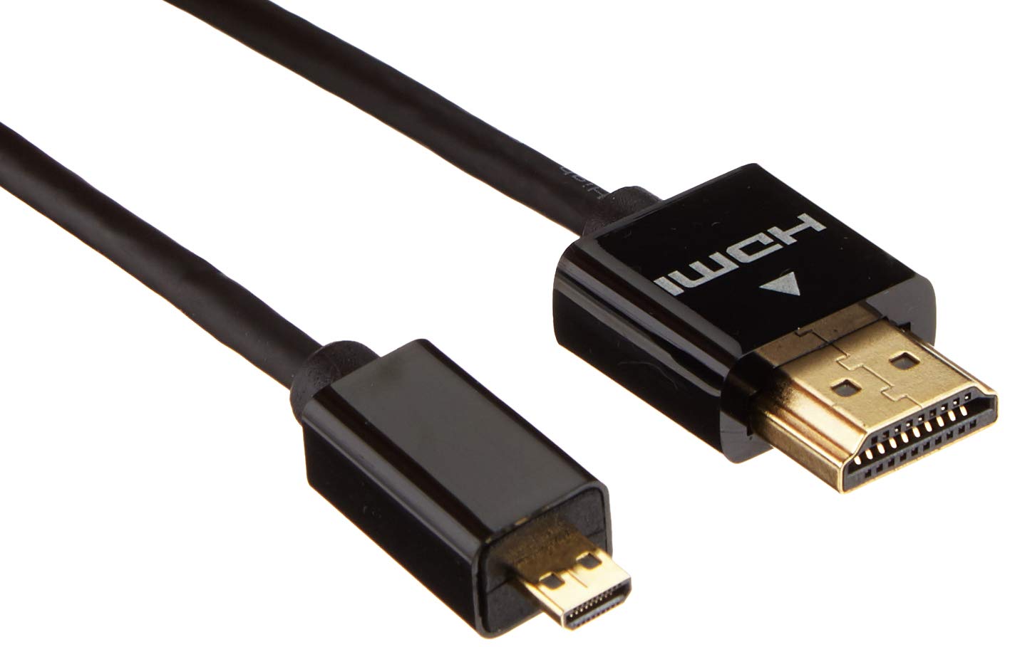 Pro Signal PSG04067 HDMI Lead with Ethernet, Male to Micro D Male, ABS Connectors, 1m Black