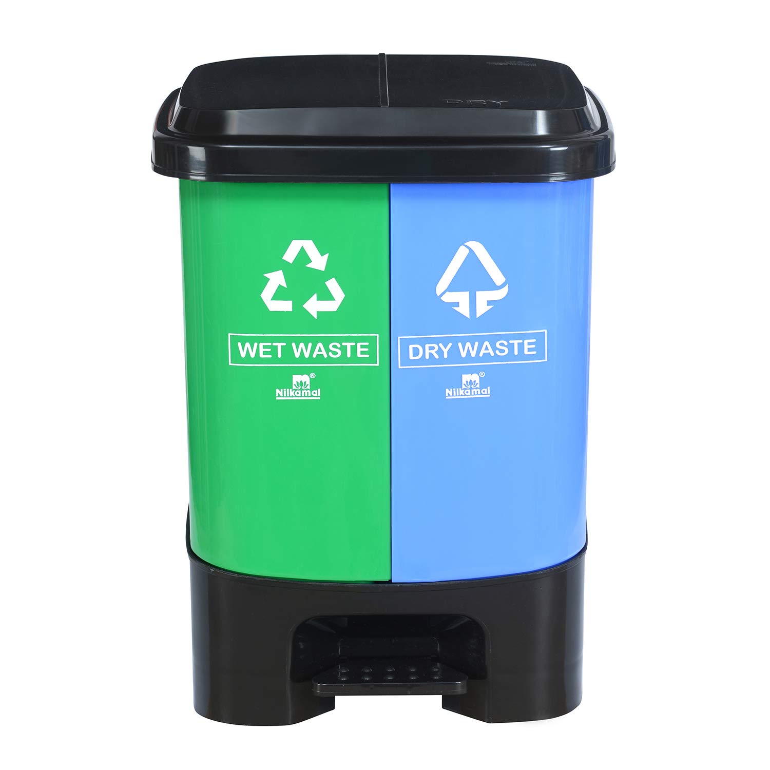 Nilkamal Twindb10L 10 Liter Twin Dustbin Home Paddle Plastic Modern Step On Dustbin With Lid For Kitchen With Easy Detachable Bucket For Home,Office,School,Hotel,Hospital,Bathroom Waste Bin,Black (B08B3GDKJR) Amazon Price History, Amazon Price Tracker