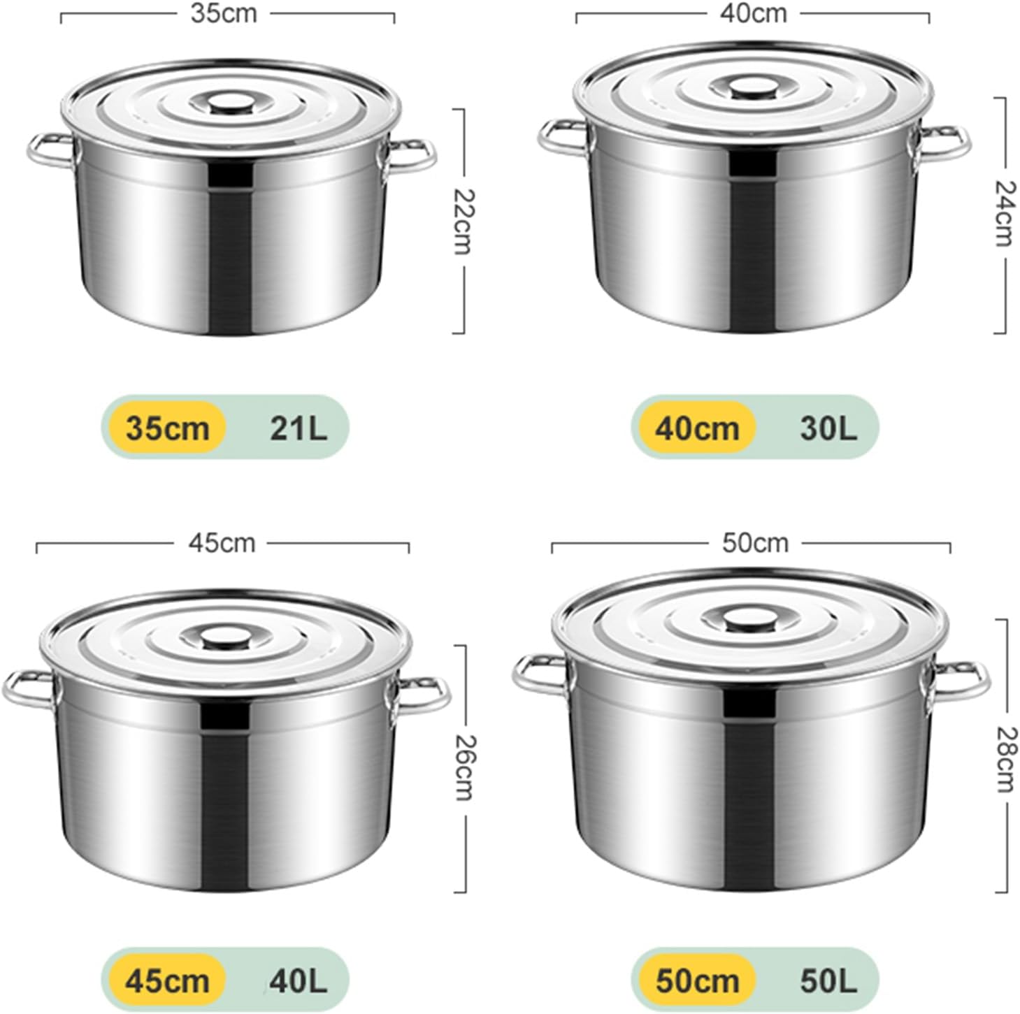 Stainless Steel Pasta Pot & Insert Cookware Pasta Cooker w/Insert Strainer Basket Home Kitchen Restaurant Cooking Tool,40cm 4 Holes