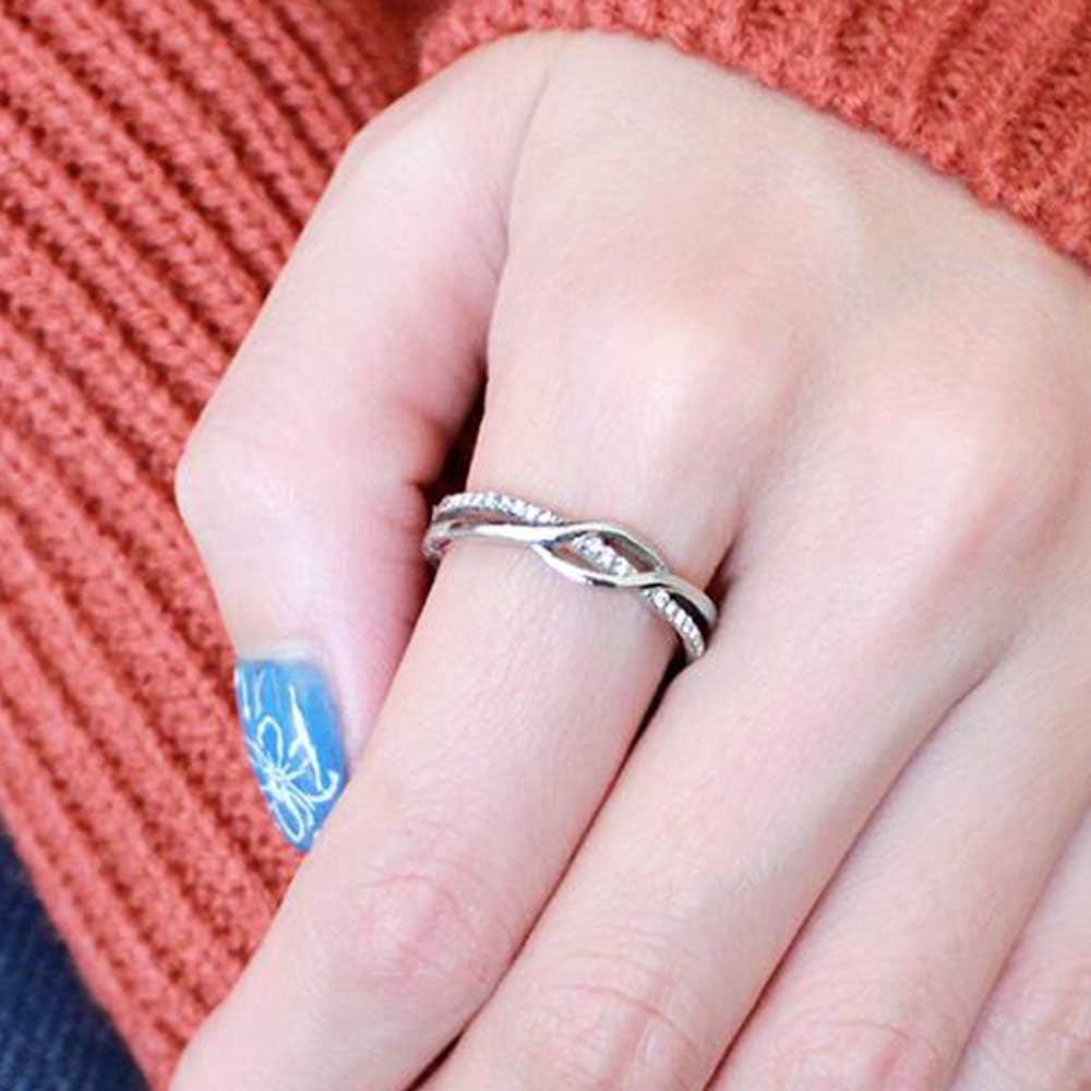 Jude Jewelers Stainless Steel Waved Knot Engagement Wedding Promise Anniversary Statement Ring