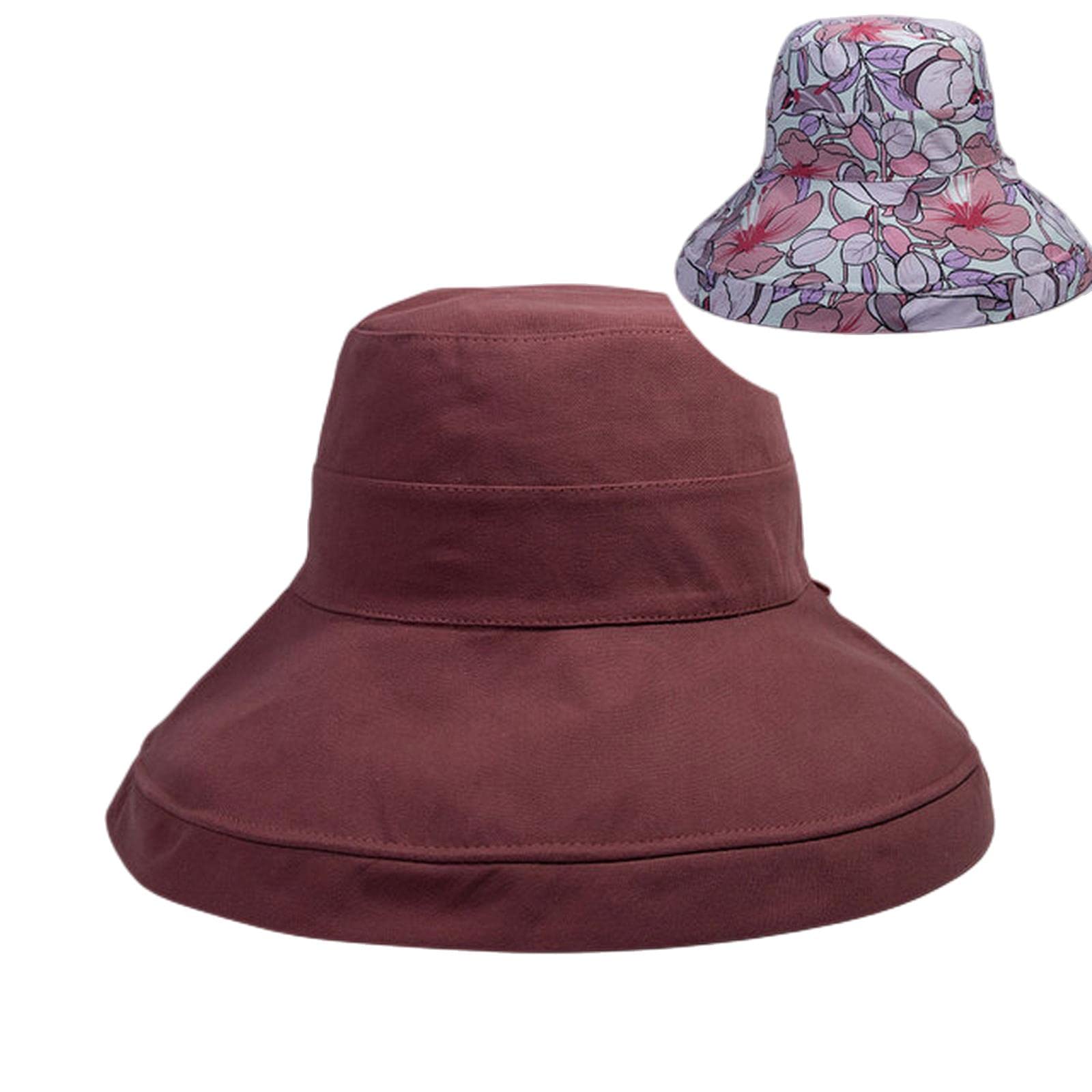 Chapeau bob printemps/été imprimé réversible soleil plage chapeau femme plein air voyage vacances pêcheur chapeau visière