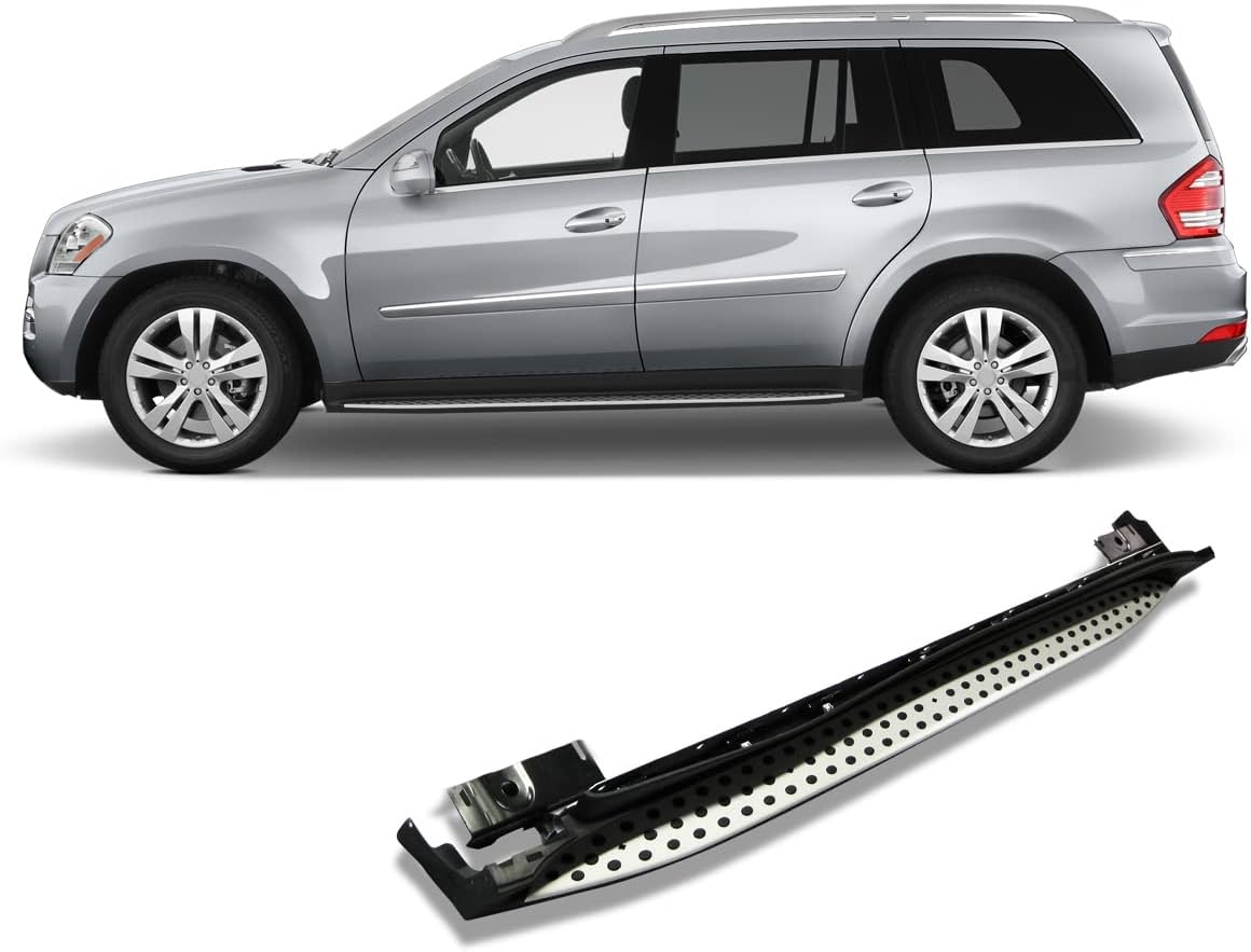 Black Horse OEM Replica Running Boards Aluminum Compatible with 2007-2009-Benz GL320|2007-2012-Benz GL450|2008-2012-Benz GL550|2010-2012-Benz GL350|2008-2012-Benz GL450-RMWGL