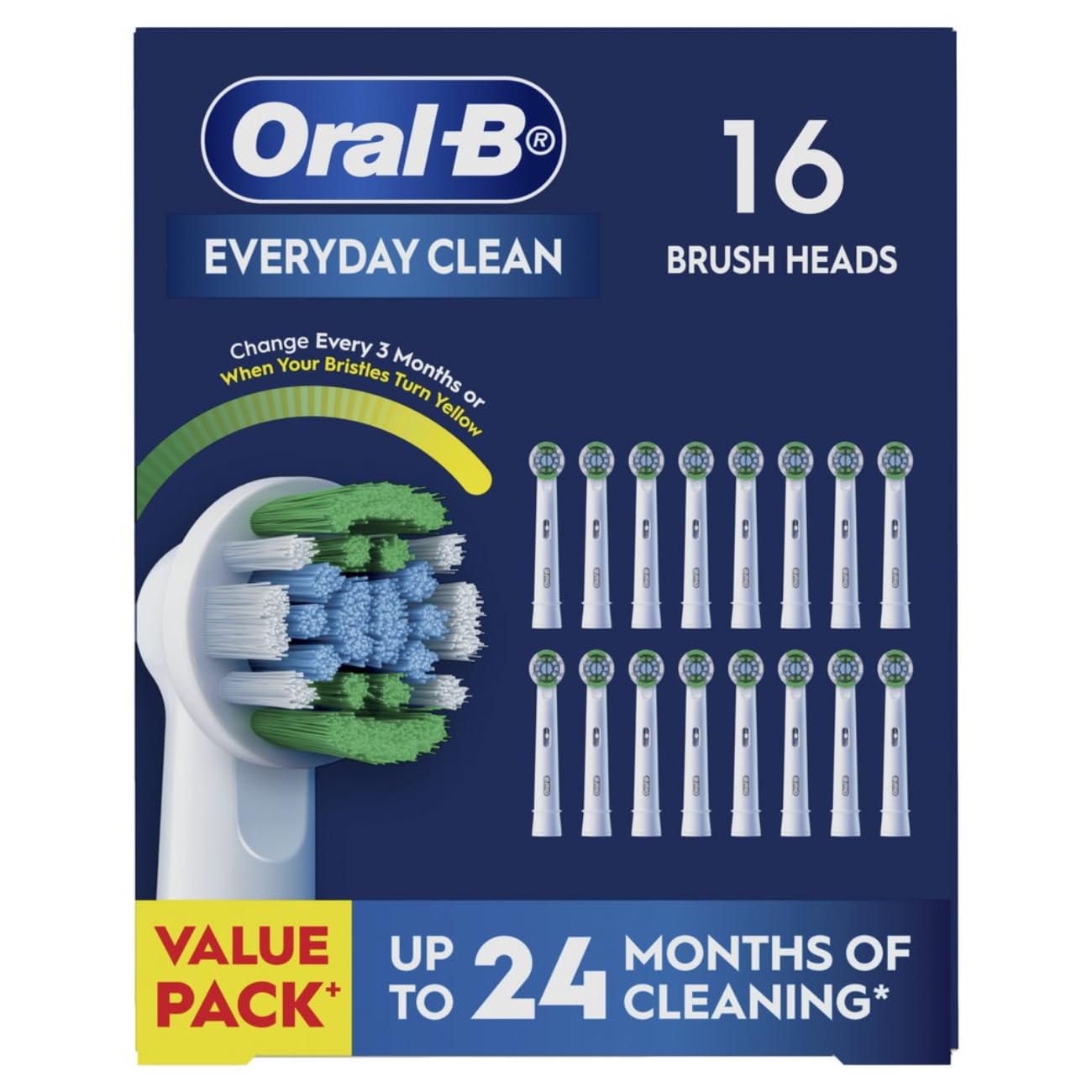 Oral-B [GENUINE] Everyday Clean Electric Toothbrush Replacement Heads, Value 16 Pack