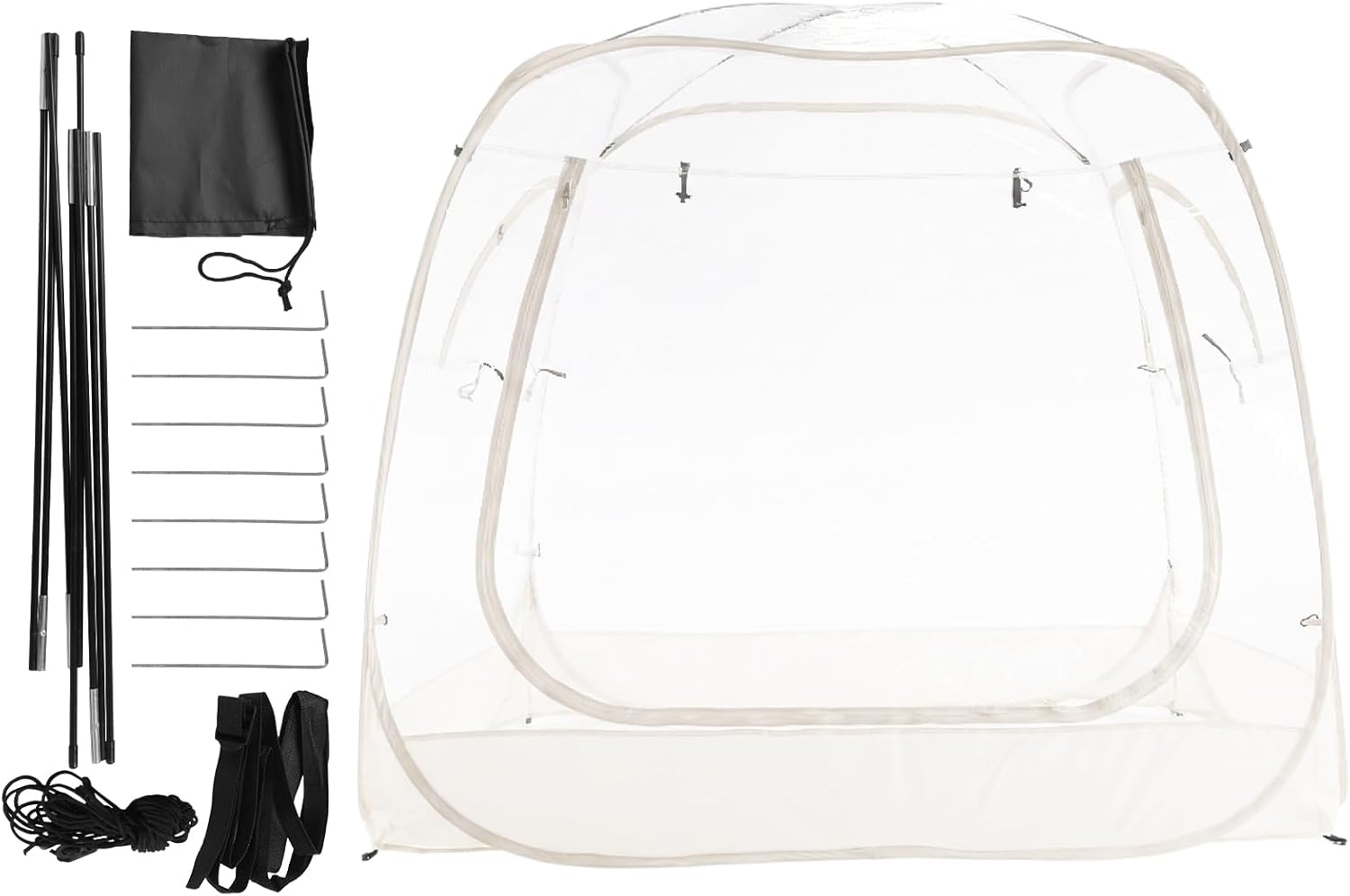 Screen House for Patios 5x5ft Large Oversize 2-4 Person Pop Up Bubble Tent for Outdoor Activities Sports Events Camping Fishing Cheering