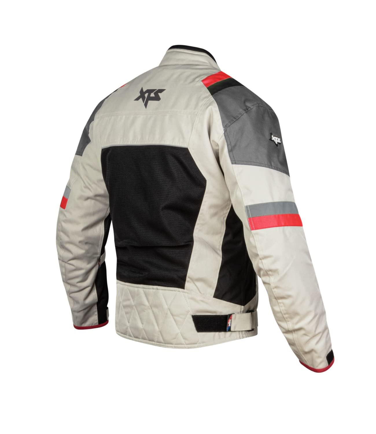 Xts Speedway Riding Jacket I Mesh Protective Motorcycle Riding Jacket With Impact Protection And Abrasion Resistance - White Red, Medium - Image 2 thumbnail