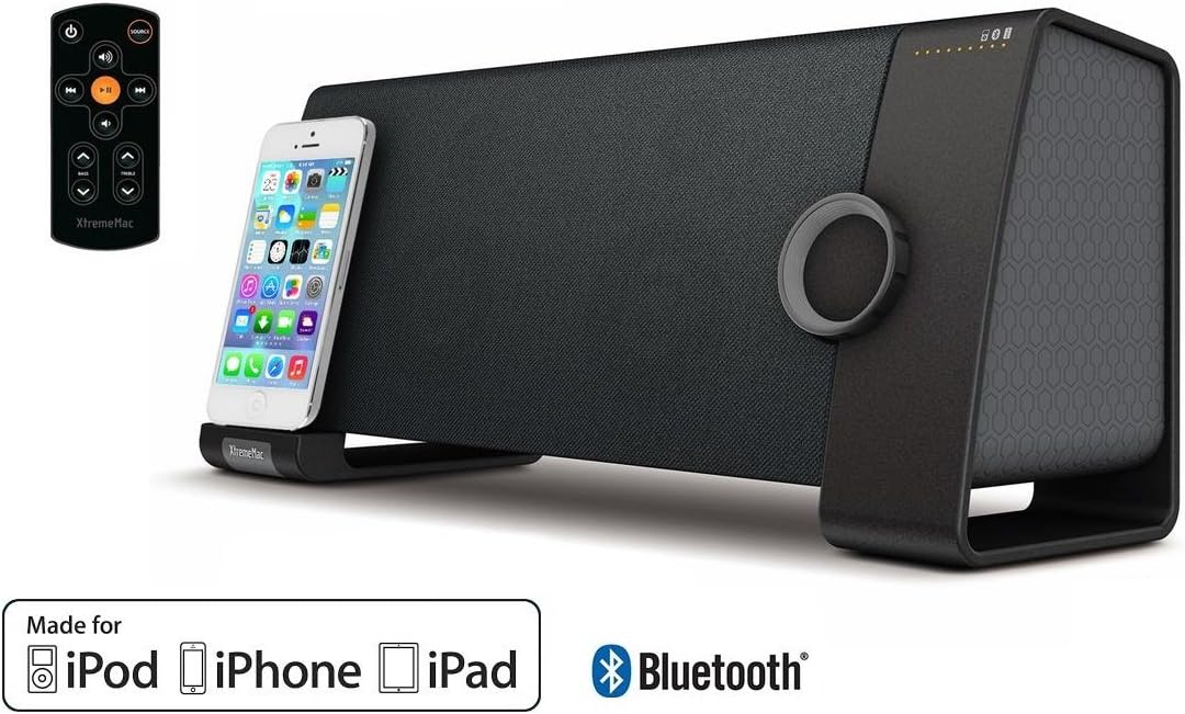 Lightning Charge & Sync Wireless Speaker dock for iPhone 5 5S 5C iPod & iPad - HiFi HD Audio Bluetooth 4.0 - Remote Control - Apple MFI Certified