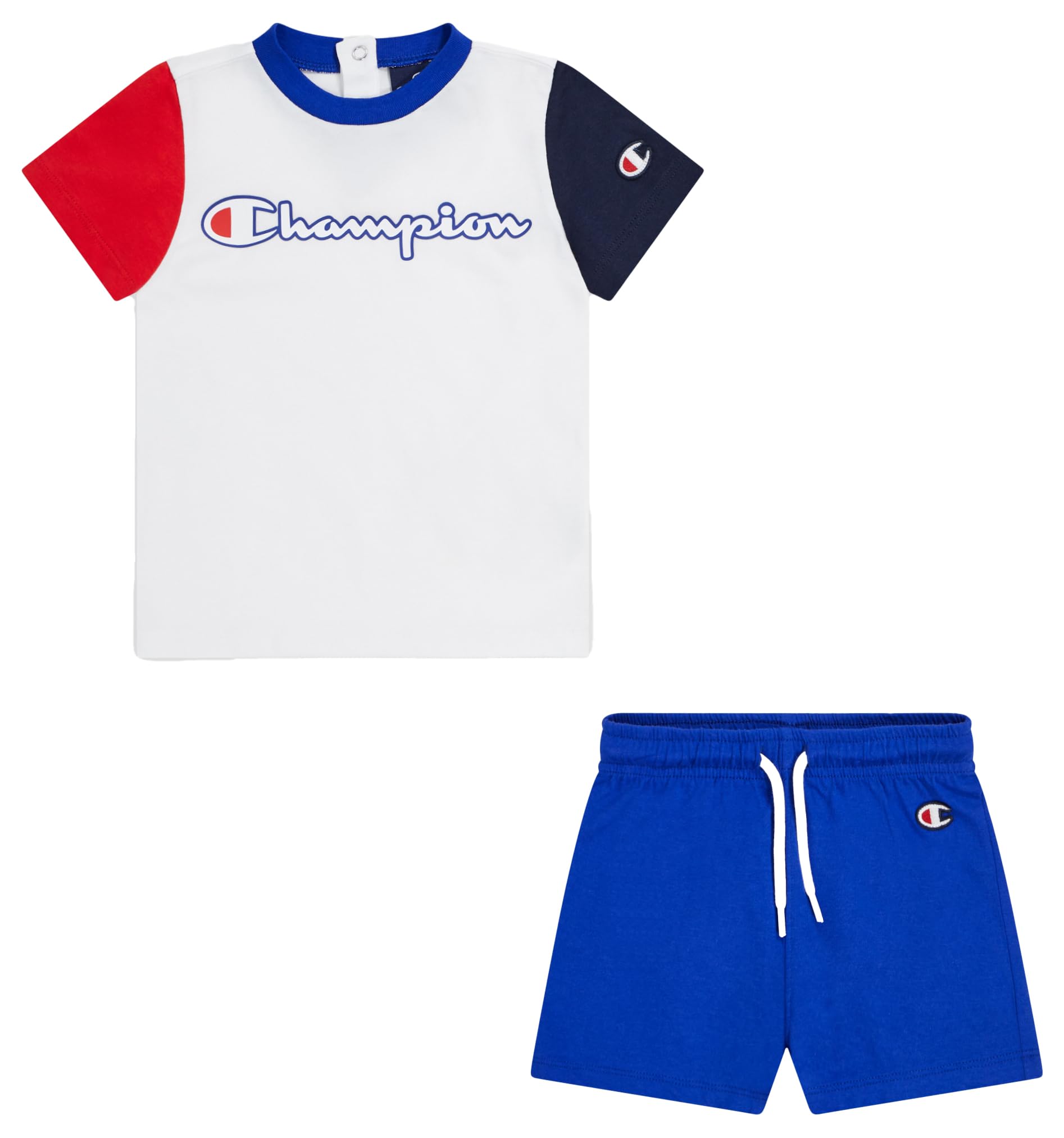 Champion Legacy Retro Sport TD-Colorblock Crewneck T-Shirt & Shorts Traje para Bebés