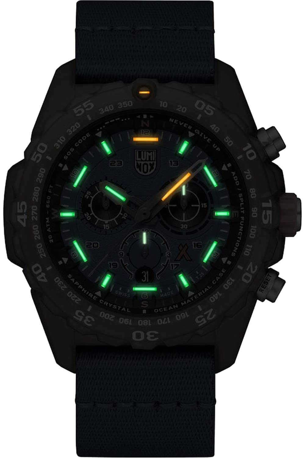 Luminox BEAR GRYLLS SURVIVAL 3740 ECO MASTER SERIES, NIEBIESKI, Chronograf