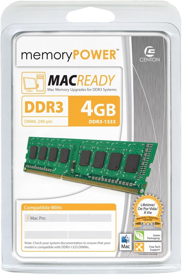 Centon Electronics 4 DDR3 1333 (PC3 10600) Motherboard RA1333PCEC4096