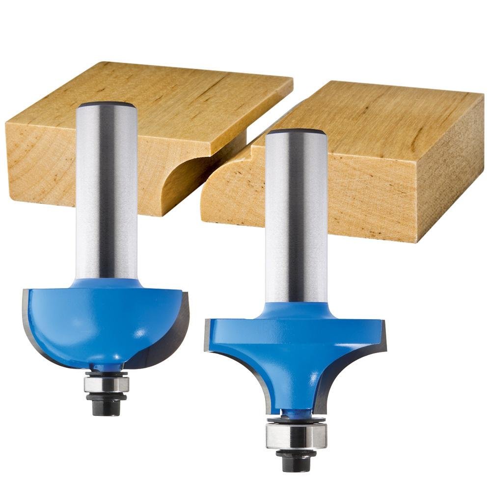 Rule Joint Router Bit Sets – ½” Shank & Roundover Router Bit for Seamless Joints – Drop Leaf Table Projects & Router Bits for Cabinet Doors to Improve Joint-Making Skills for All Levels