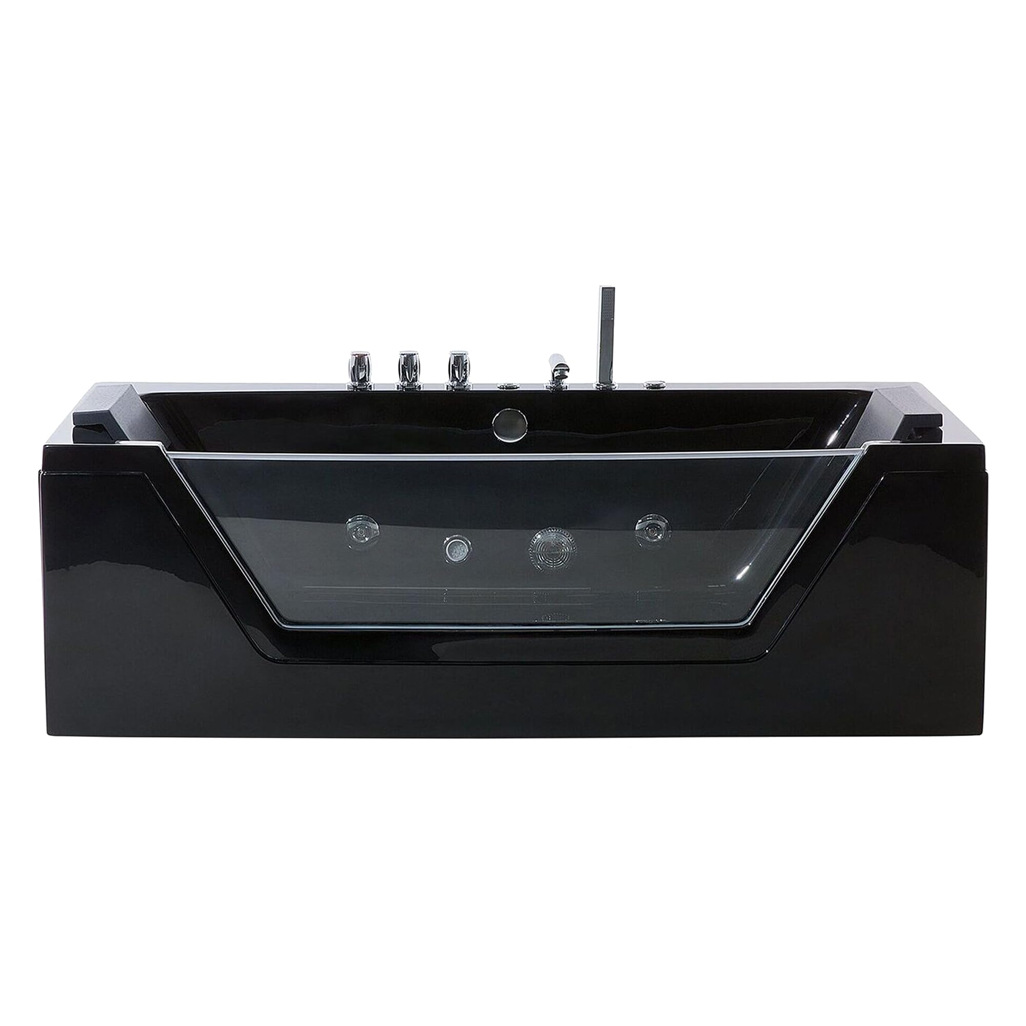 Baignoire Balnéo 150 cm en Acrylique Sanitaire Noir à LED Sous-Marines Samana