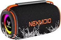 Caixa de Som Bluetooth 5.3 IPX6 À Prova d‘Água com Graves Potentes, Bateria de Longa Duração, Rádio FM, Microfone Embutido, Cartão TF, USB, TWS Estéreo - Preto Portátil (B)