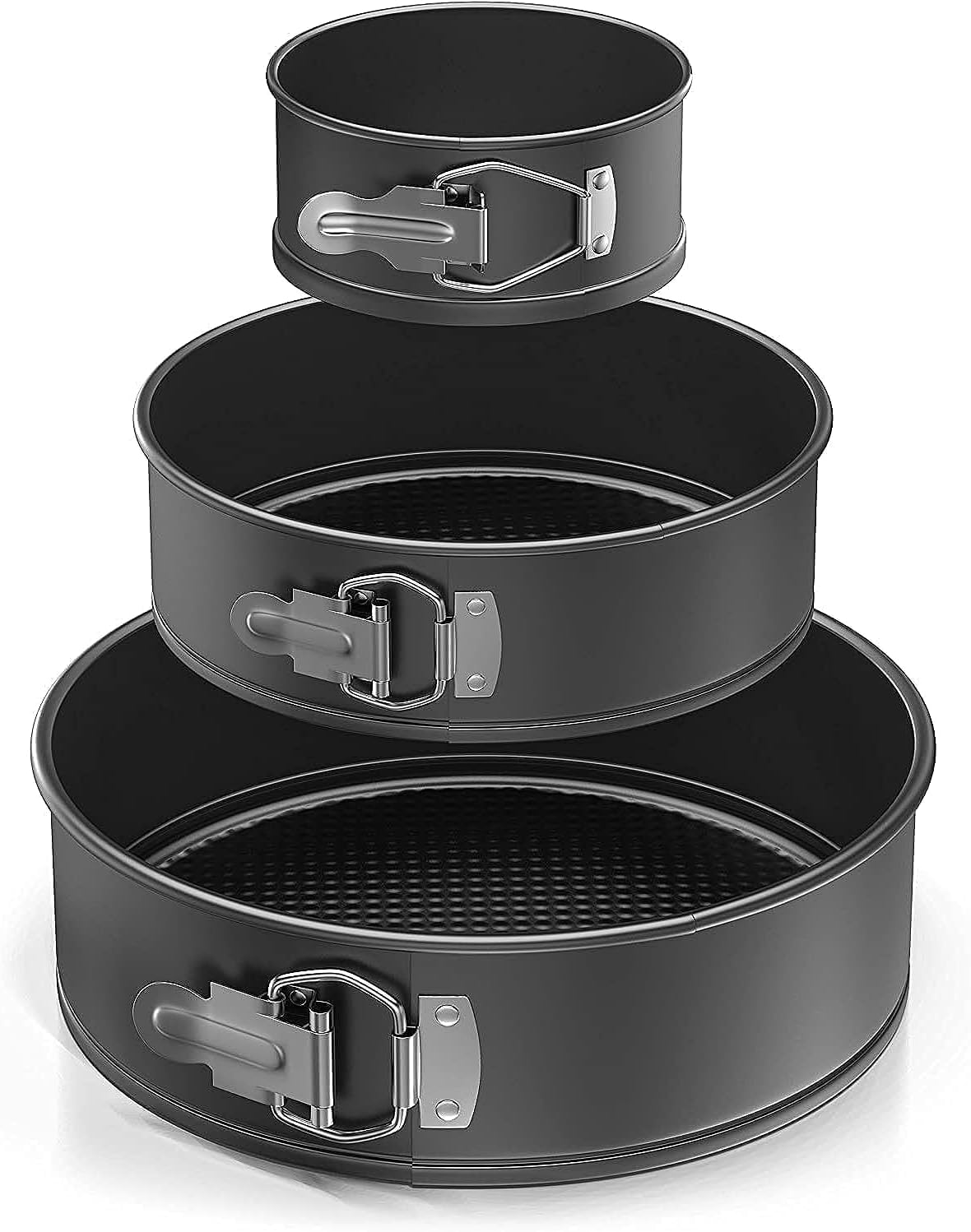 Springform Cake Pan Set Of 3 (4 7 9 Inch) Round Nonstick