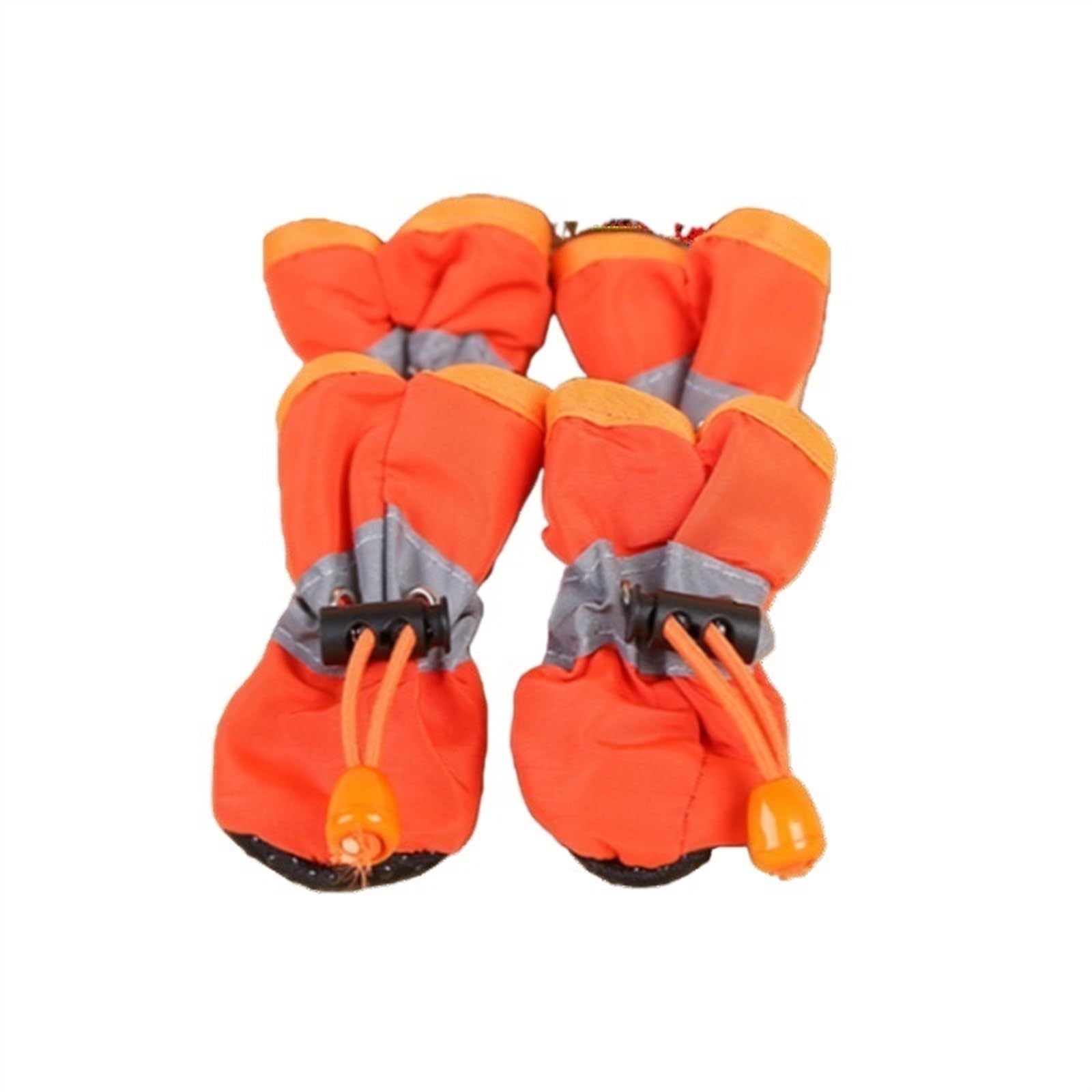 Dog Shoes 4pcs/set Waterproof Pet Dog Shoes Anti-slip Rain Boots Footwear Fit use for Small Cats Dogs Puppy Booties Paw Accessories(Orange,XL)