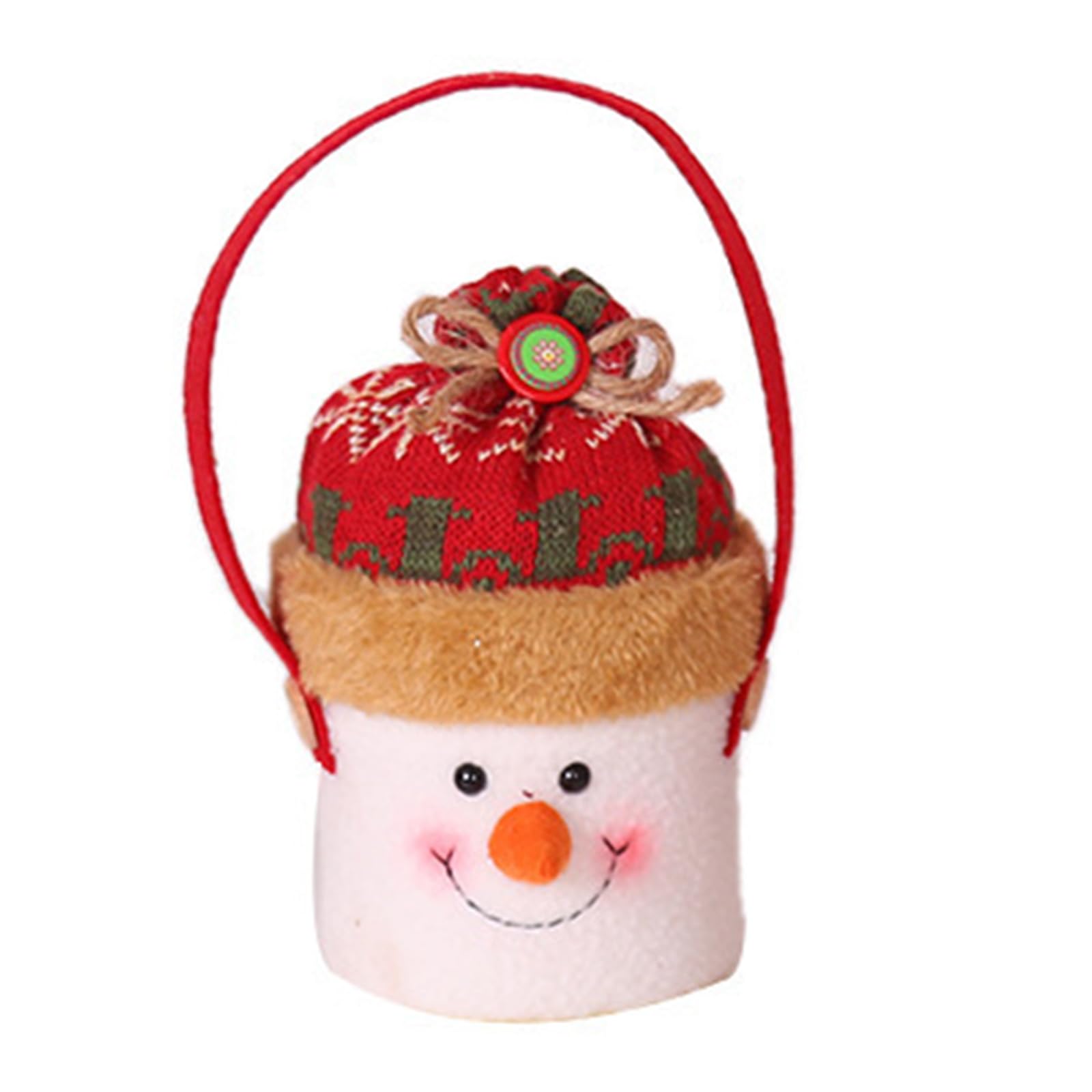 Yhplxyuus Handheld Bag Santa Snowman Elk Children Candy Bag Gift Pouch Decorative Blessing Bags Christmas Party Decoration Candy Cookie Organiser