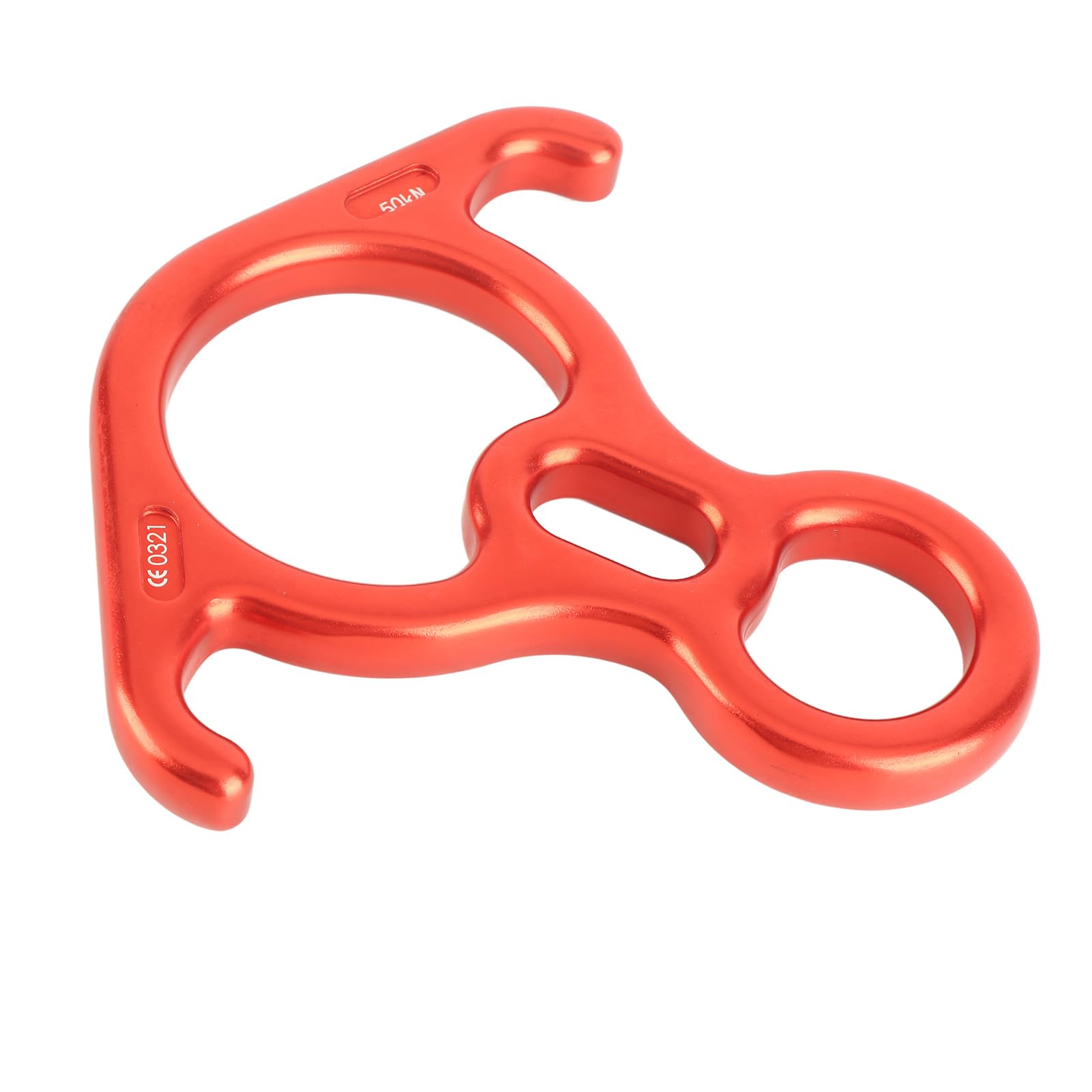 RiToEasysports Kletter-Abseilring, 8-Seil-Abseilgerät, 50 KN, Rettungsfigur, 8 Abseilgerät, Sicherungsgerät, Kletter-Rettungsausrüstung, Geeignet für Feuerrettung, Arbeiten in der Höhe