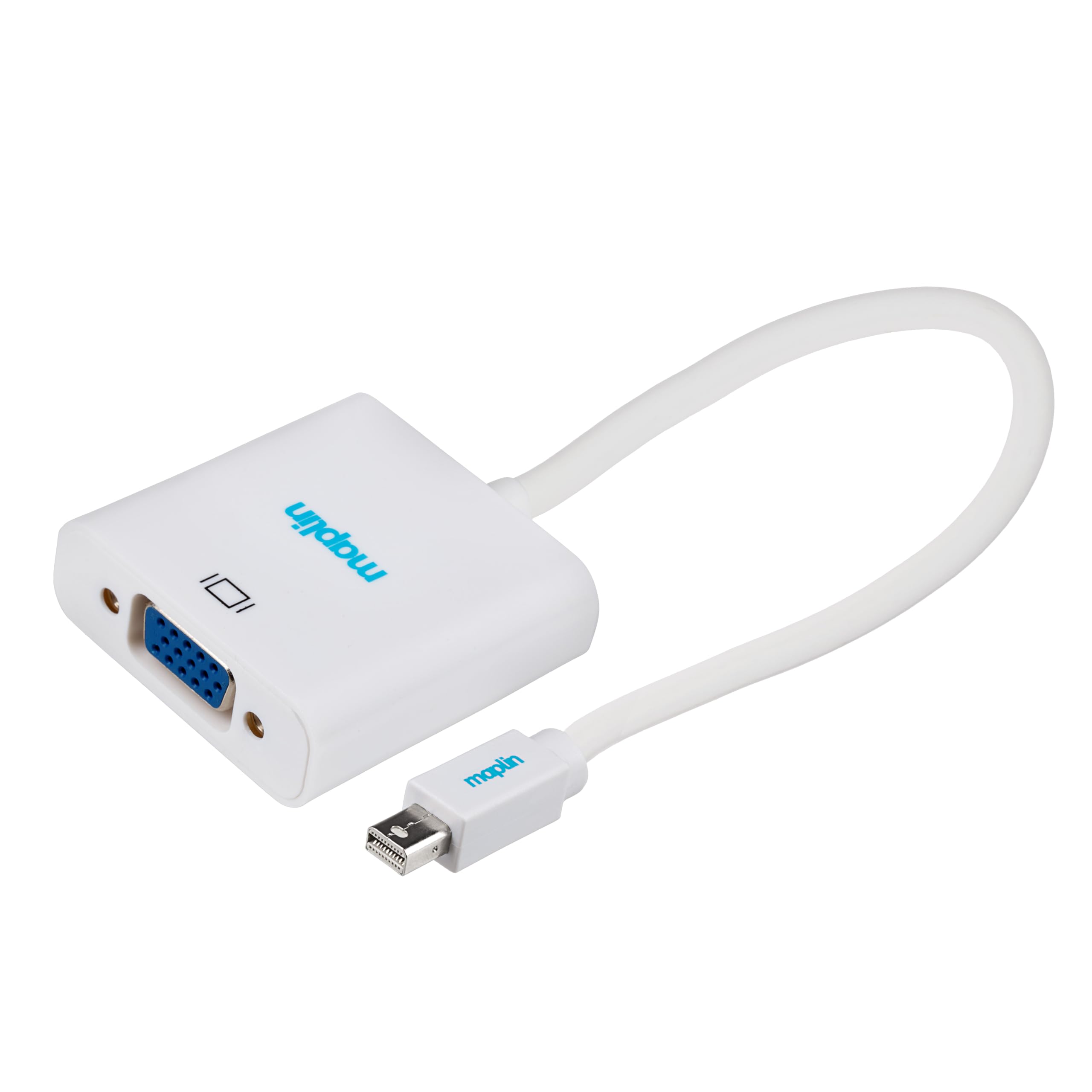 Maplin White A27xb Video Cable Adapter 0.23 M Mini Displayport Vga (D-Sub) W