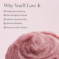 Vista 3 de Arencia Rosehip Brightening Rice Mochi - Limpiador facial y exfoliante diario, hidratante, exfoliante y limpieza profunda, todo